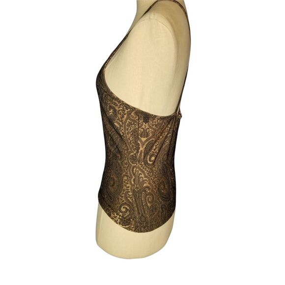 Hanky Panky At the Spa Black/Bronze Paisley Tank and Jacket Lounge Workout Small - Picture 2 of 7